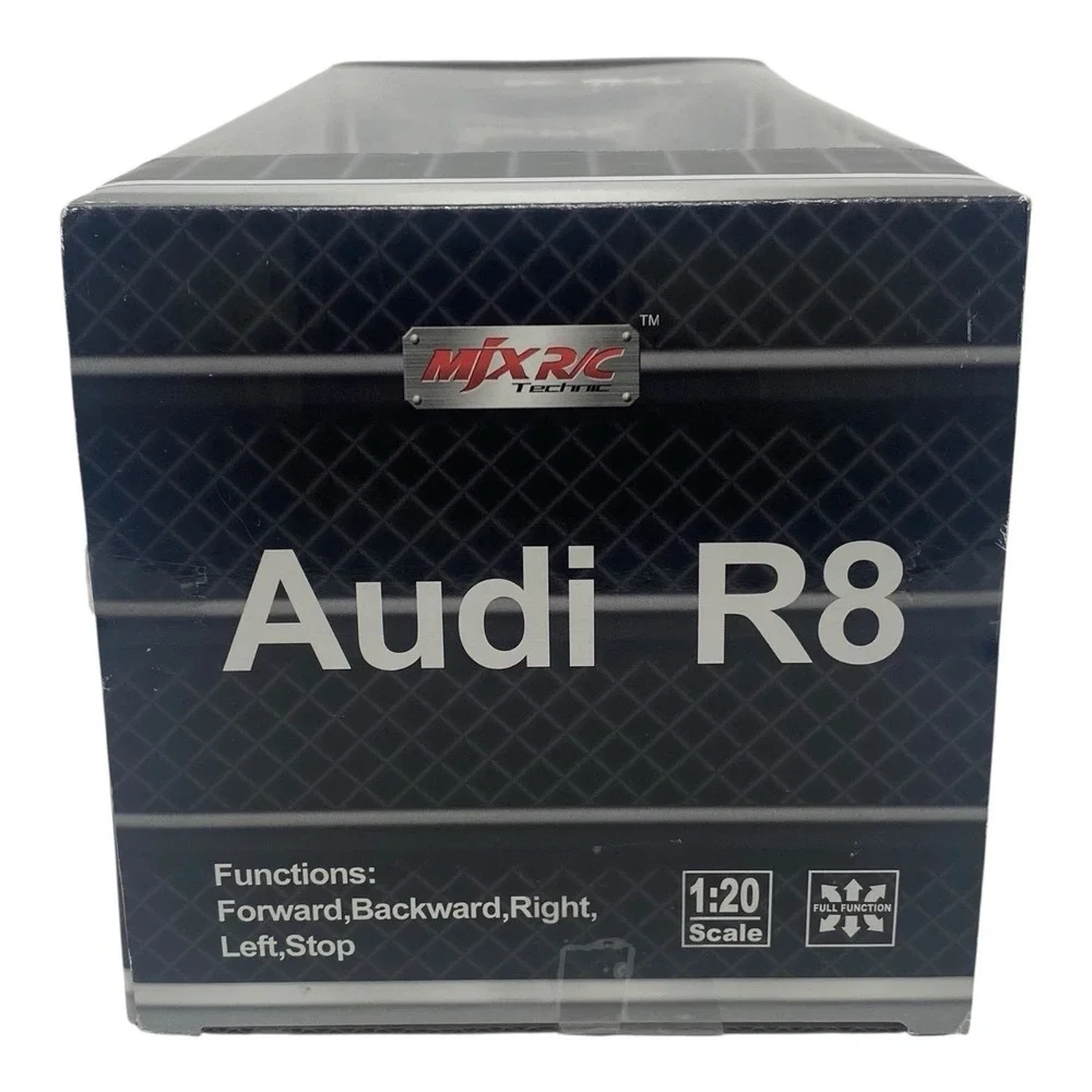 MJX R/C Technic Audi R8 1:20 Scale Silver‎ & Black Radio Control Car 49 MHZ